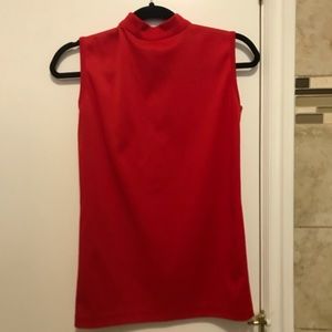 Vintage 60-70 red sleeveless top